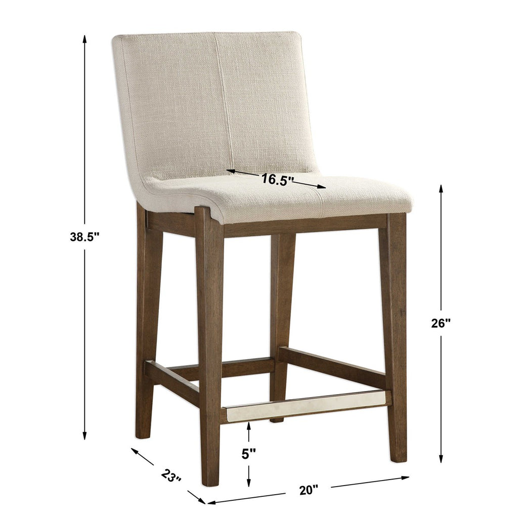 Uttermost Klemens Linen Counter Stool 23390