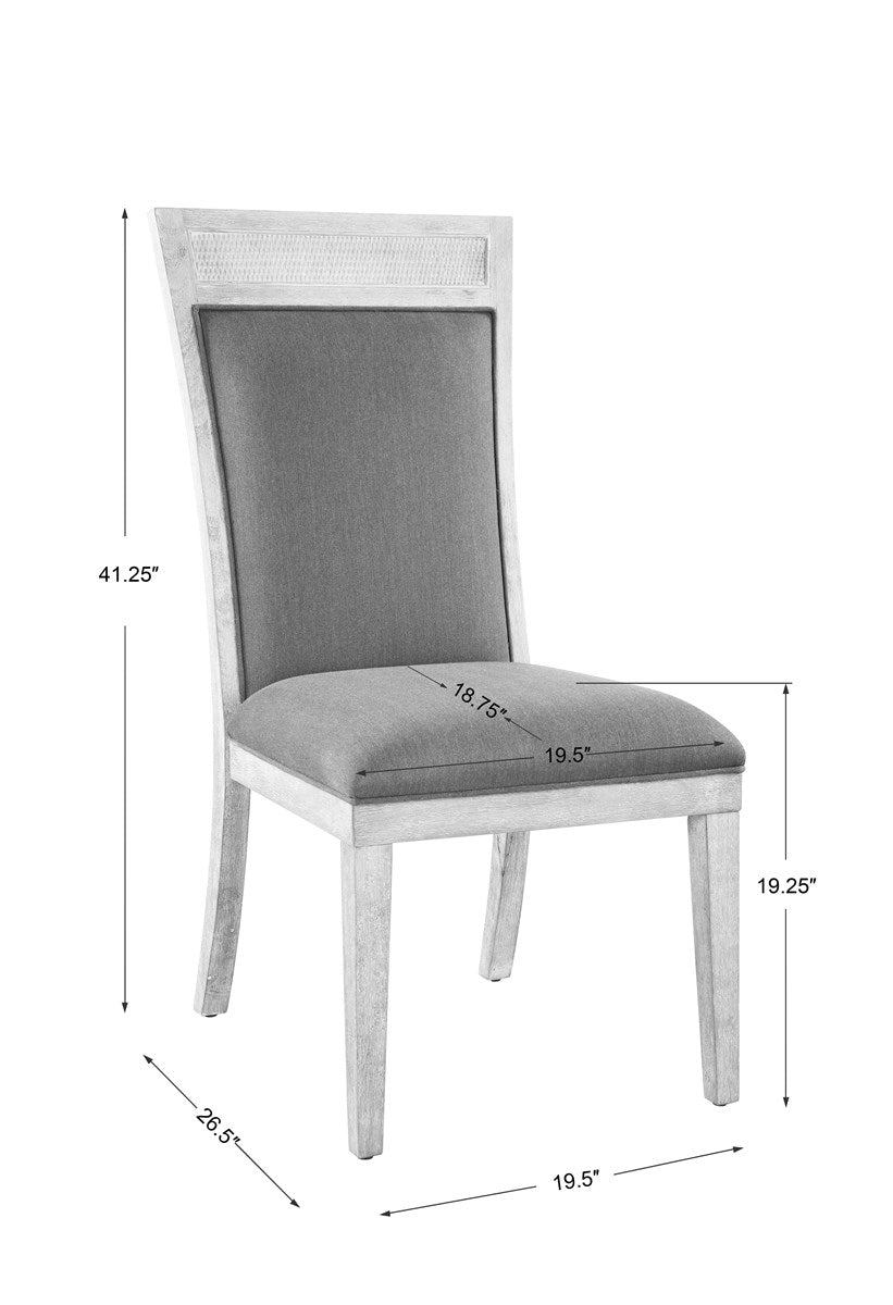 Uttermost Encore Dark Gray Armless Chair 23440