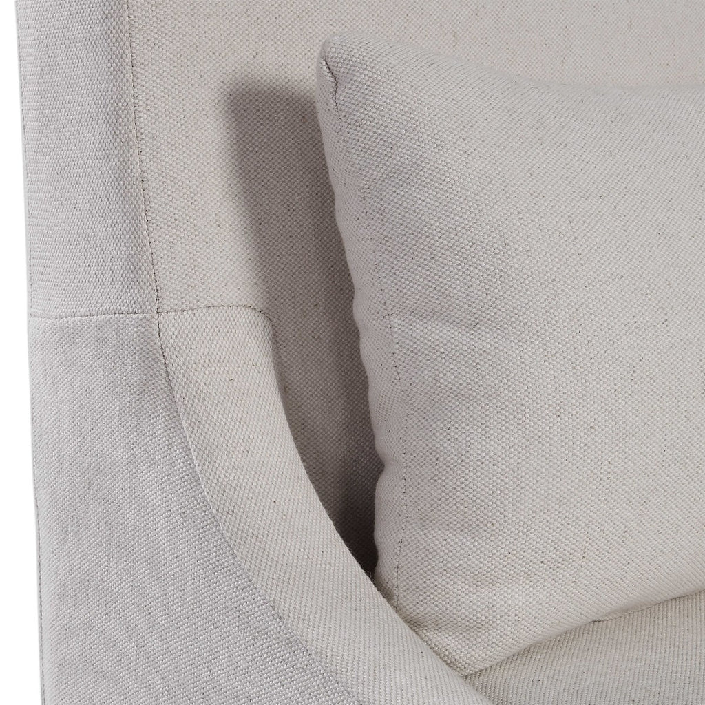 Uttermost Coley White Linen Armless Chair 23493