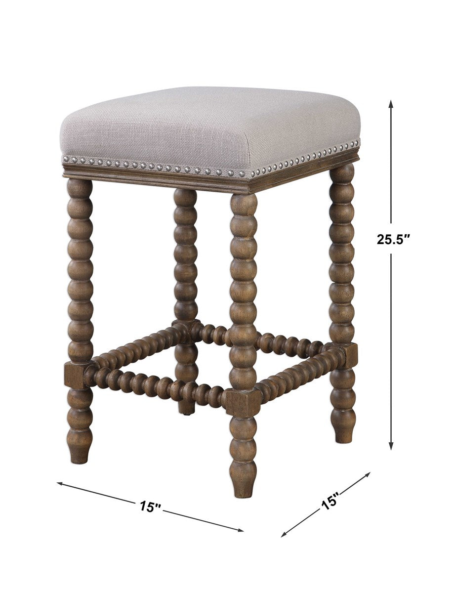 Uttermost Pryce Wooden Counter Stool 23495