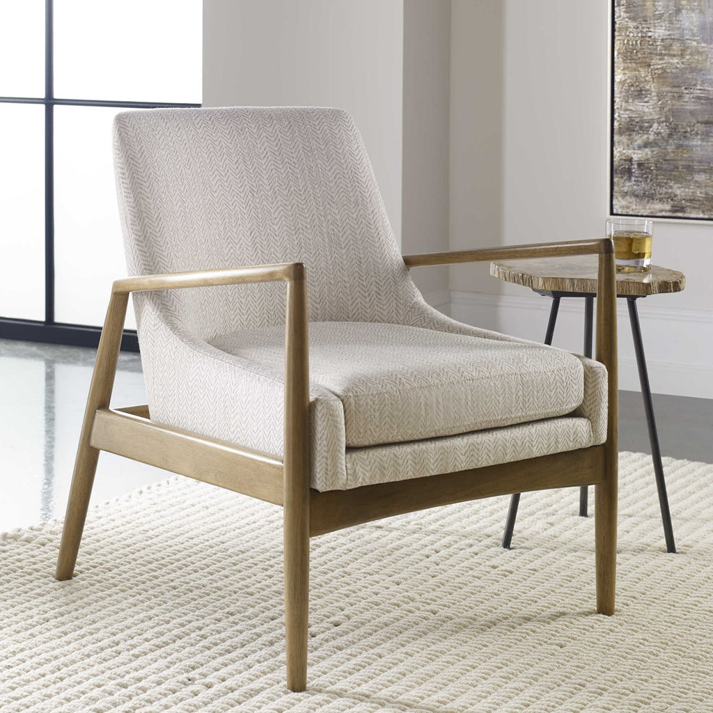 Uttermost Bev White Accent Chair 23519
