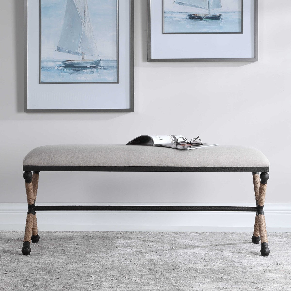 Uttermost Firth Oatmeal Bench 23528