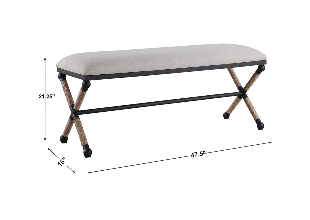 Uttermost Firth Oatmeal Bench 23528
