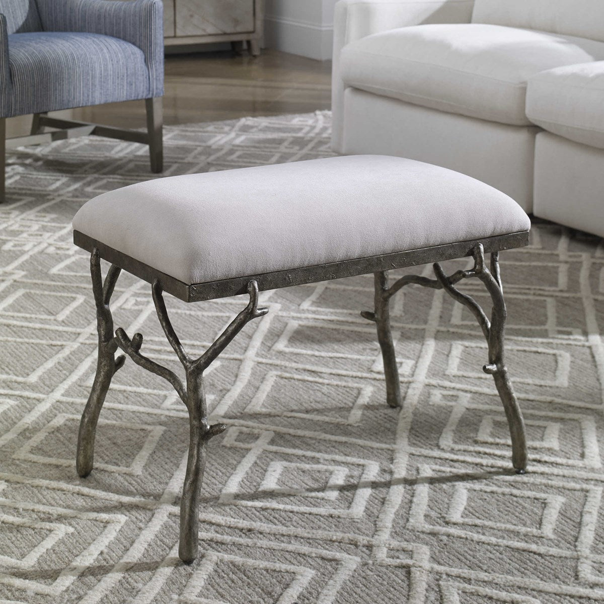 Uttermost Lismore Small Fabric Bench 23544