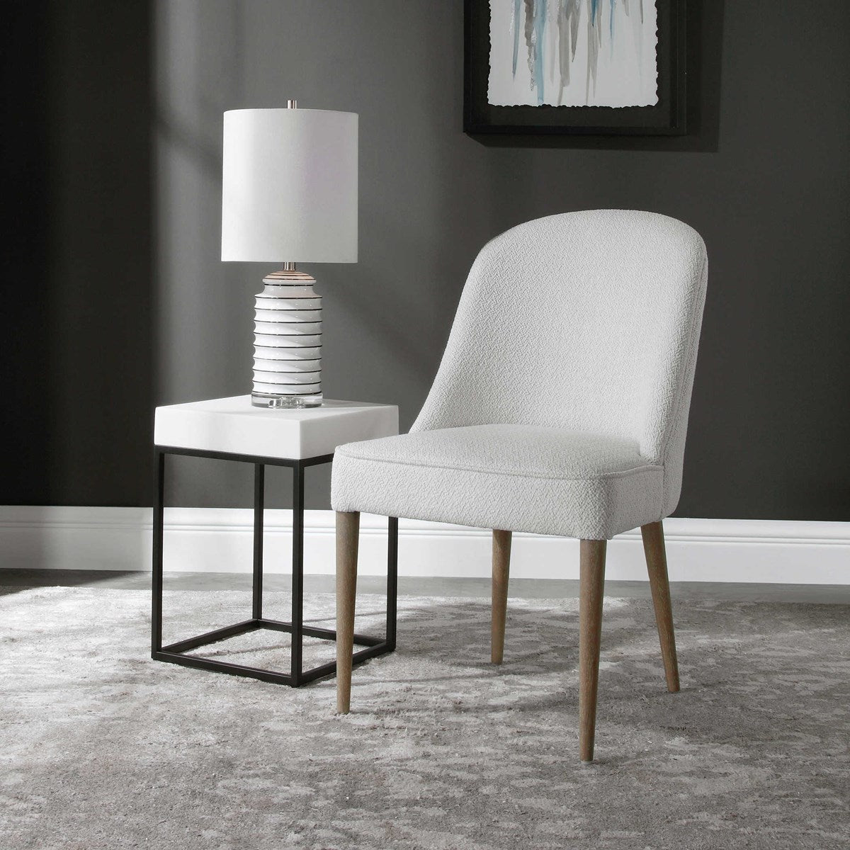 Uttermost Brie Armless Chair White Set Of 2 23558-2