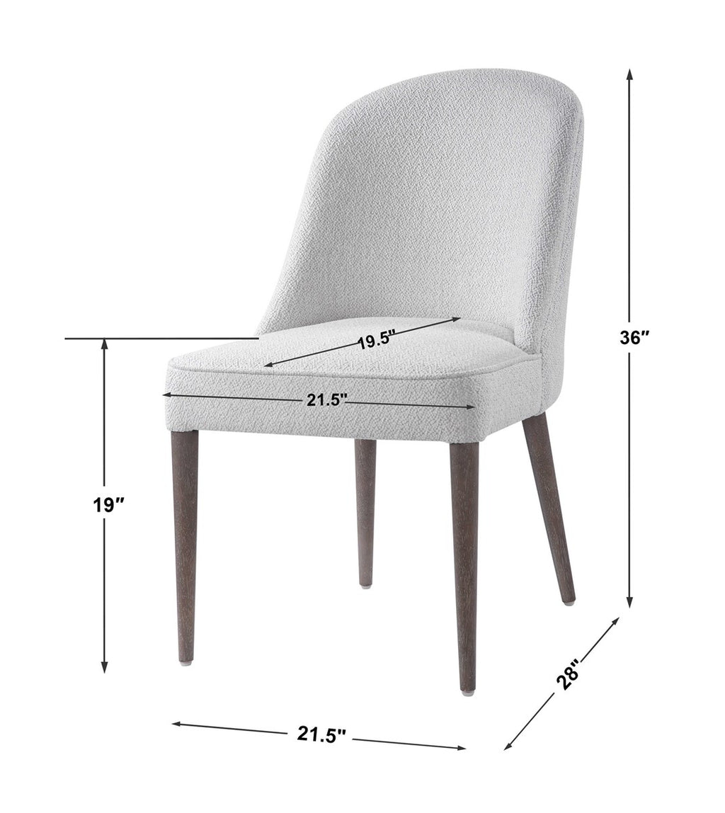 Uttermost Brie Armless Chair White Set Of 2 23558-2