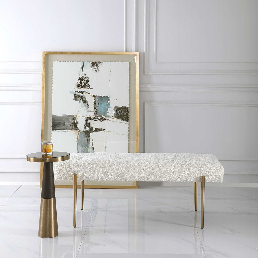 Uttermost Olivier White Bench 23572