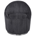 Uttermost Crue Gray Fabric Swivel Chair 23599