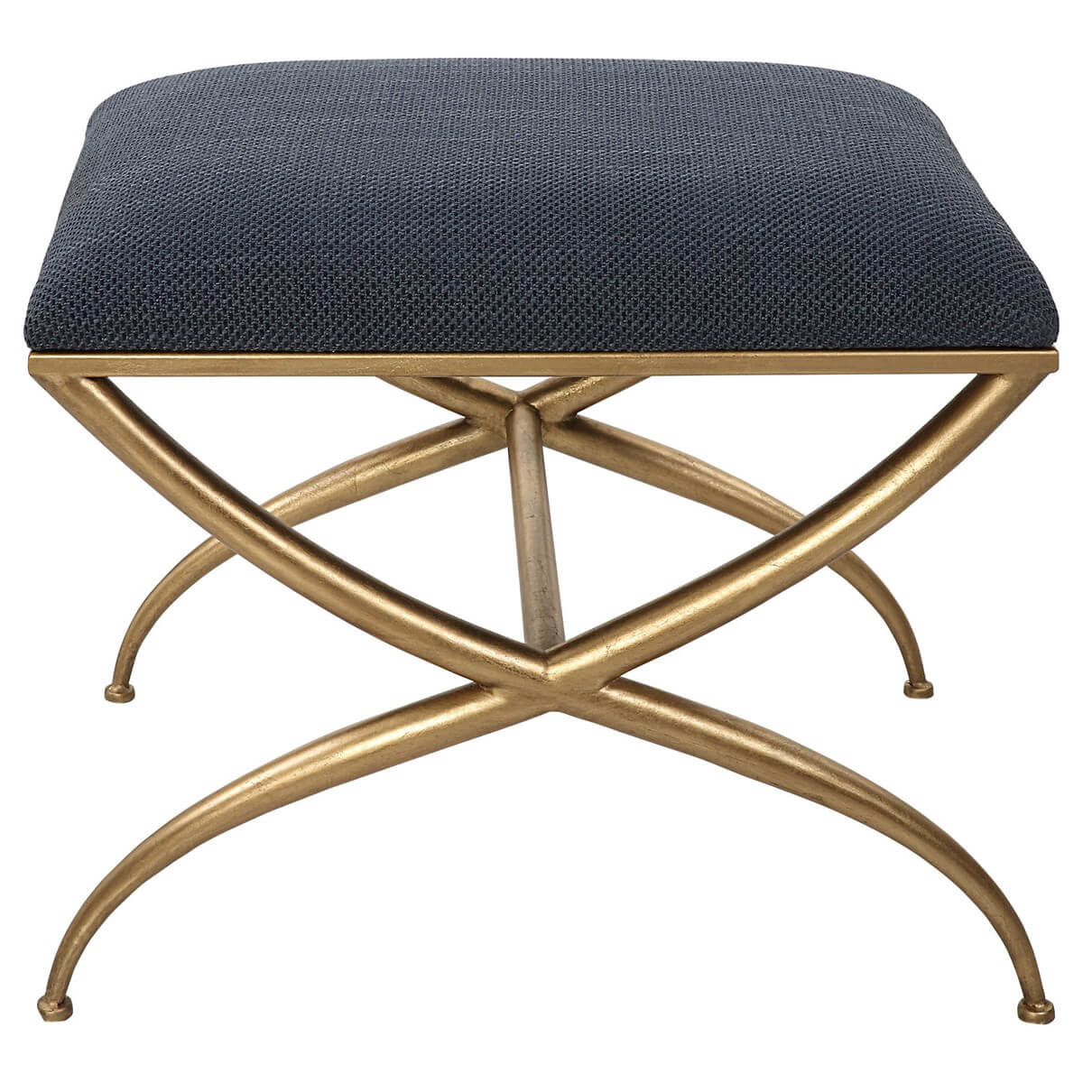UTTERMOST CROSSING SMALL BENCH NAVY 23678
