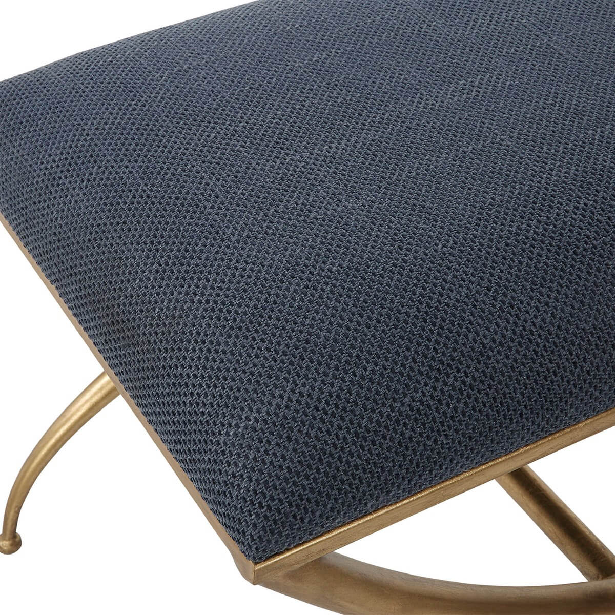 UTTERMOST CROSSING SMALL BENCH NAVY 23678