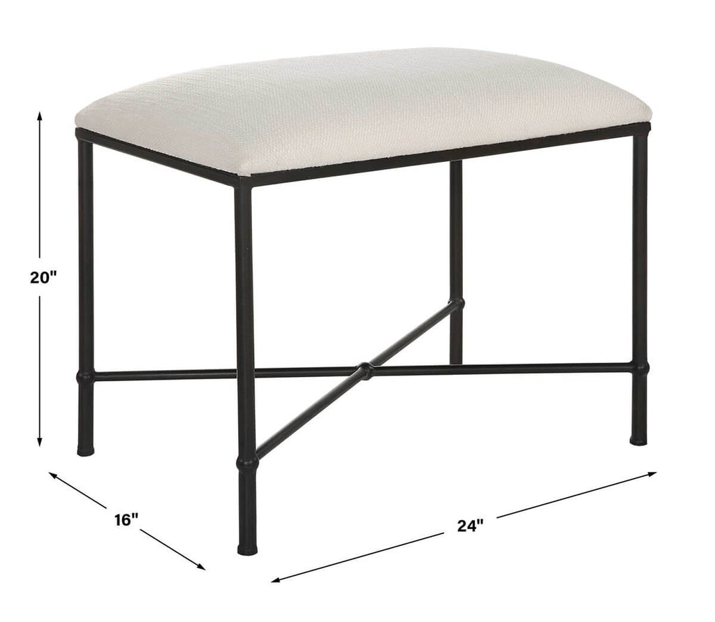 UTTERMOST AVENHAM SMALL BENCH BLACK 23680