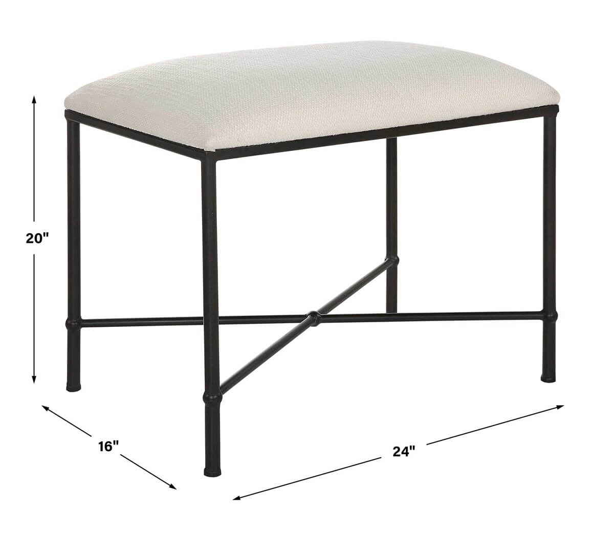 UTTERMOST AVENHAM SMALL BENCH BLACK 23680