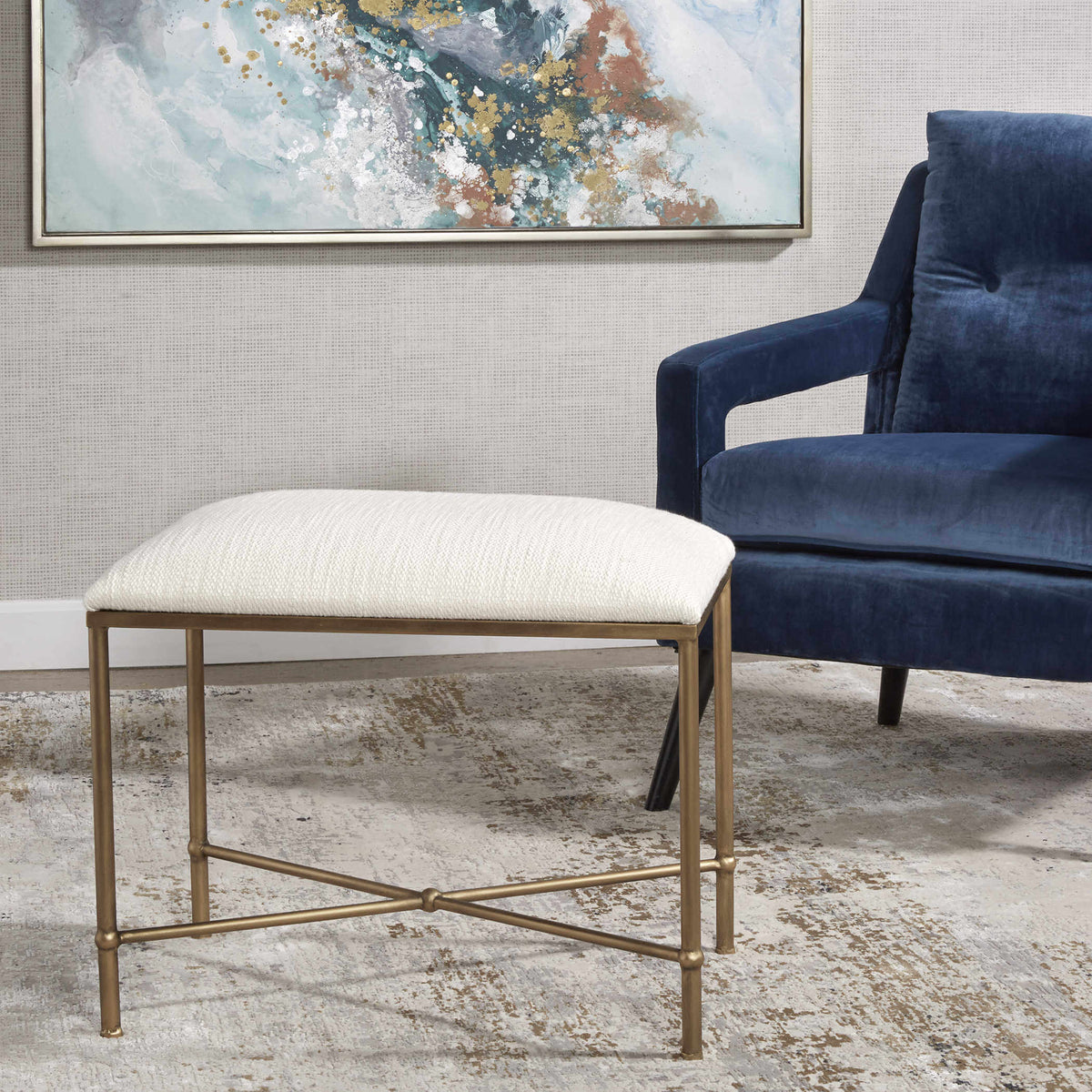 UTTERMOST AVENHAM SMALL BENCH GOLD 23689
