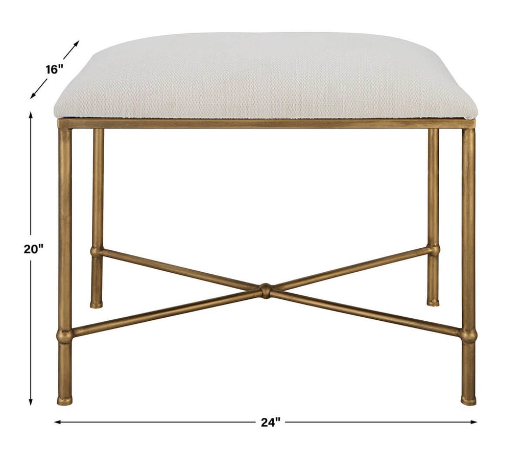 UTTERMOST AVENHAM SMALL BENCH GOLD 23689