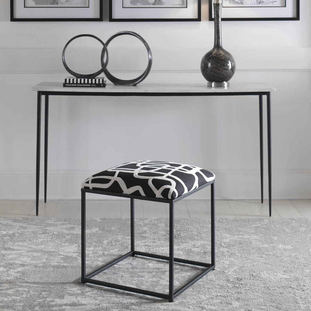 UTTERMOST TWISTS AND TURNS ACCENT STOOL 23690