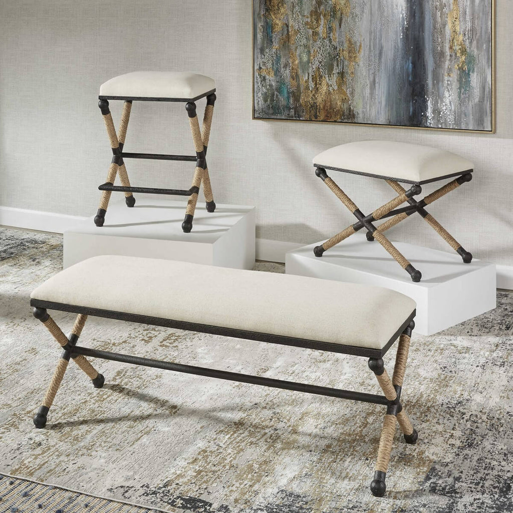 UTTERMOST FIRTH COUNTER STOOL OATMEAL 23709