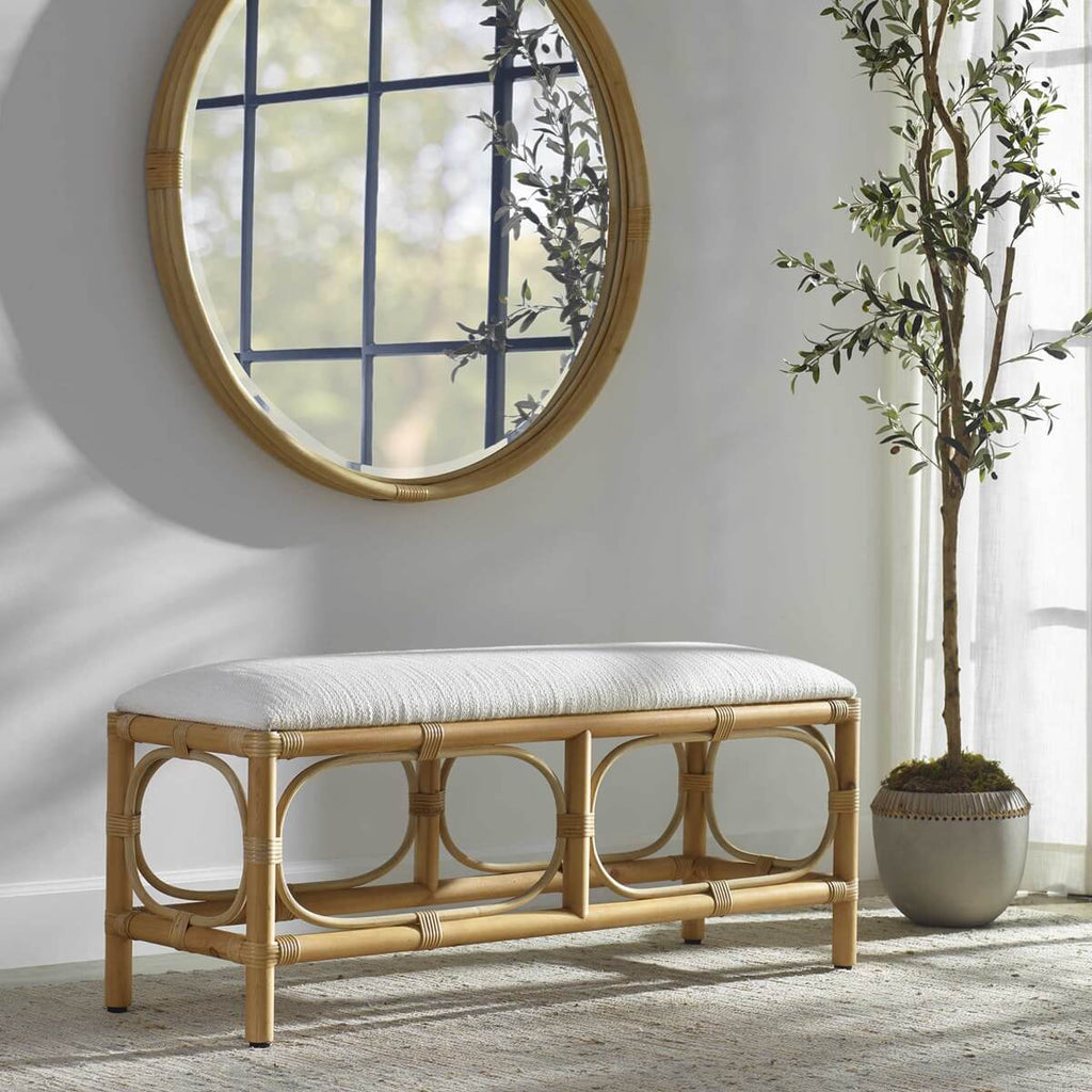 UTTERMOST LAGUNA BENCH WHITE 23755