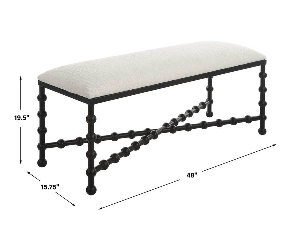 UTTERMOST IRON DROPS BENCH 23756