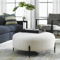UTTERMOST ARLES LARGE OTTOMAN BLACK 23778