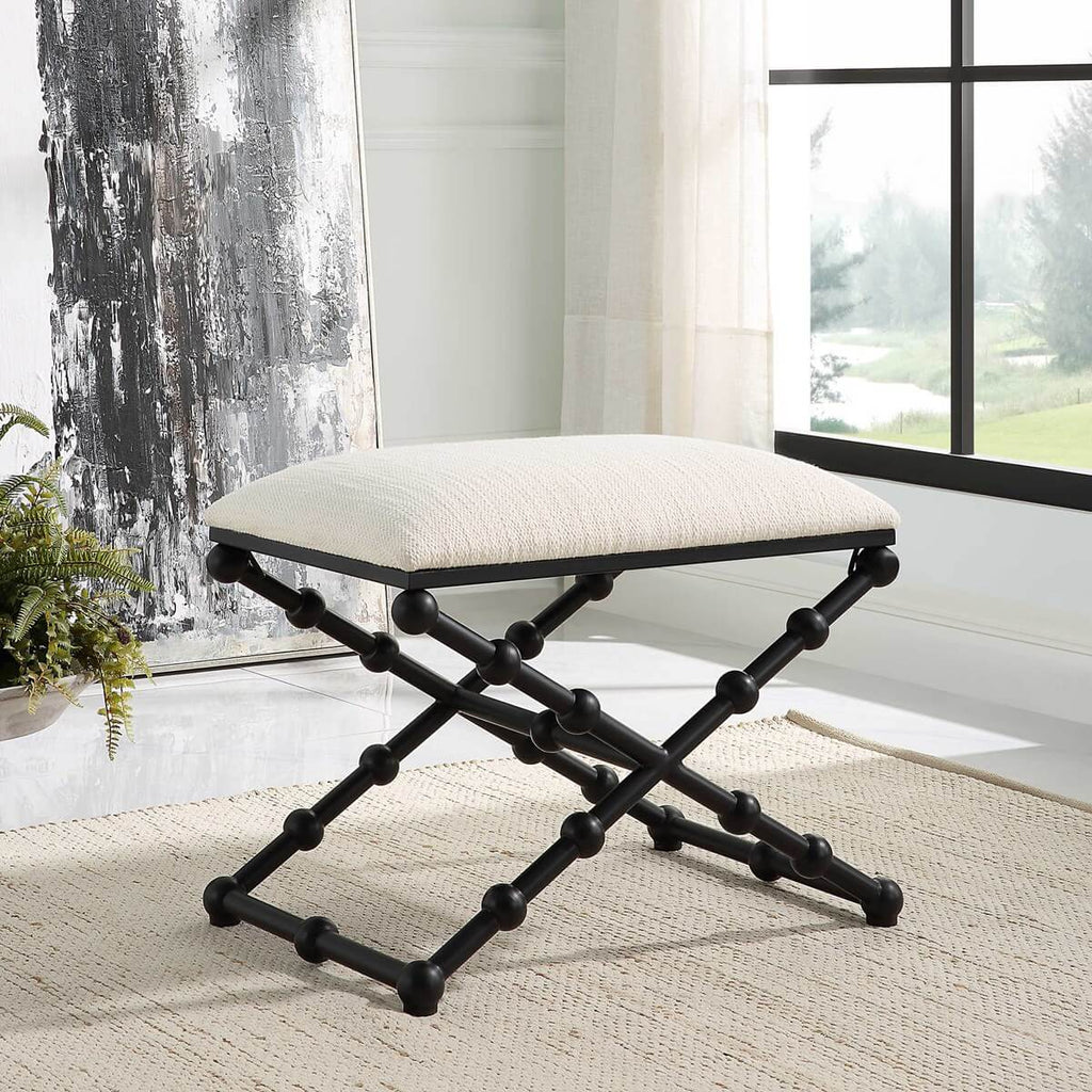 UTTERMOST IRON DROPS SMALL BENCH 23782