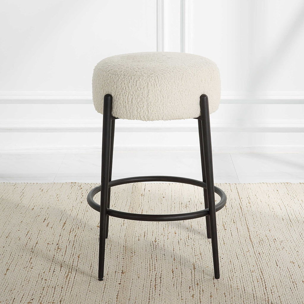 UTTERMOST ARLES COUNTER STOOL BLACK 23783