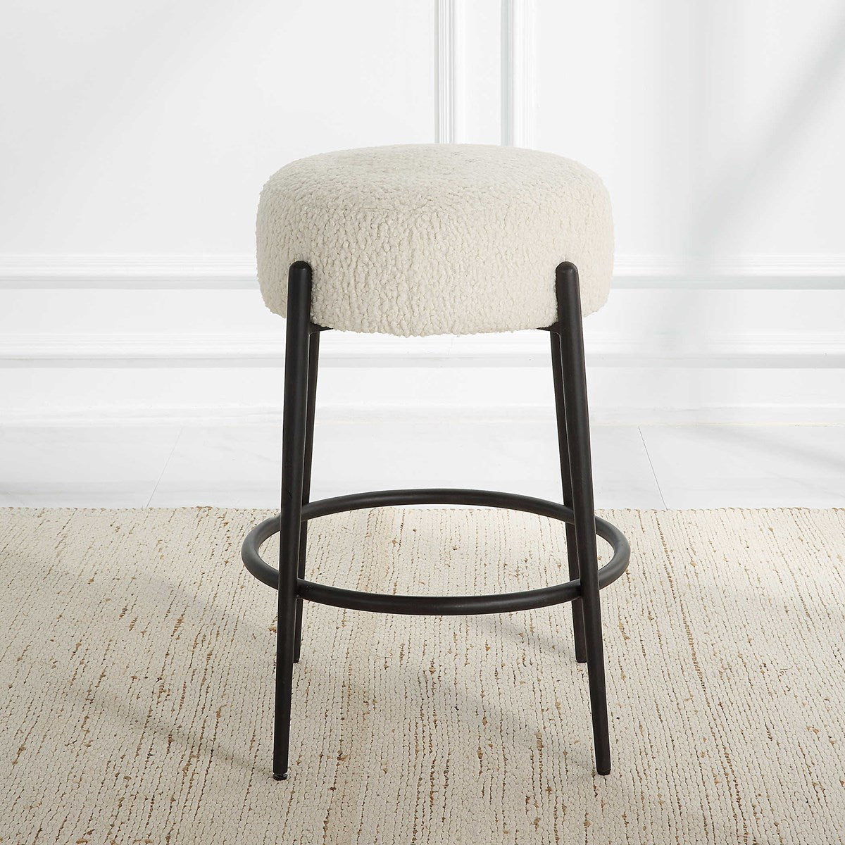 UTTERMOST ARLES COUNTER STOOL BLACK 23783