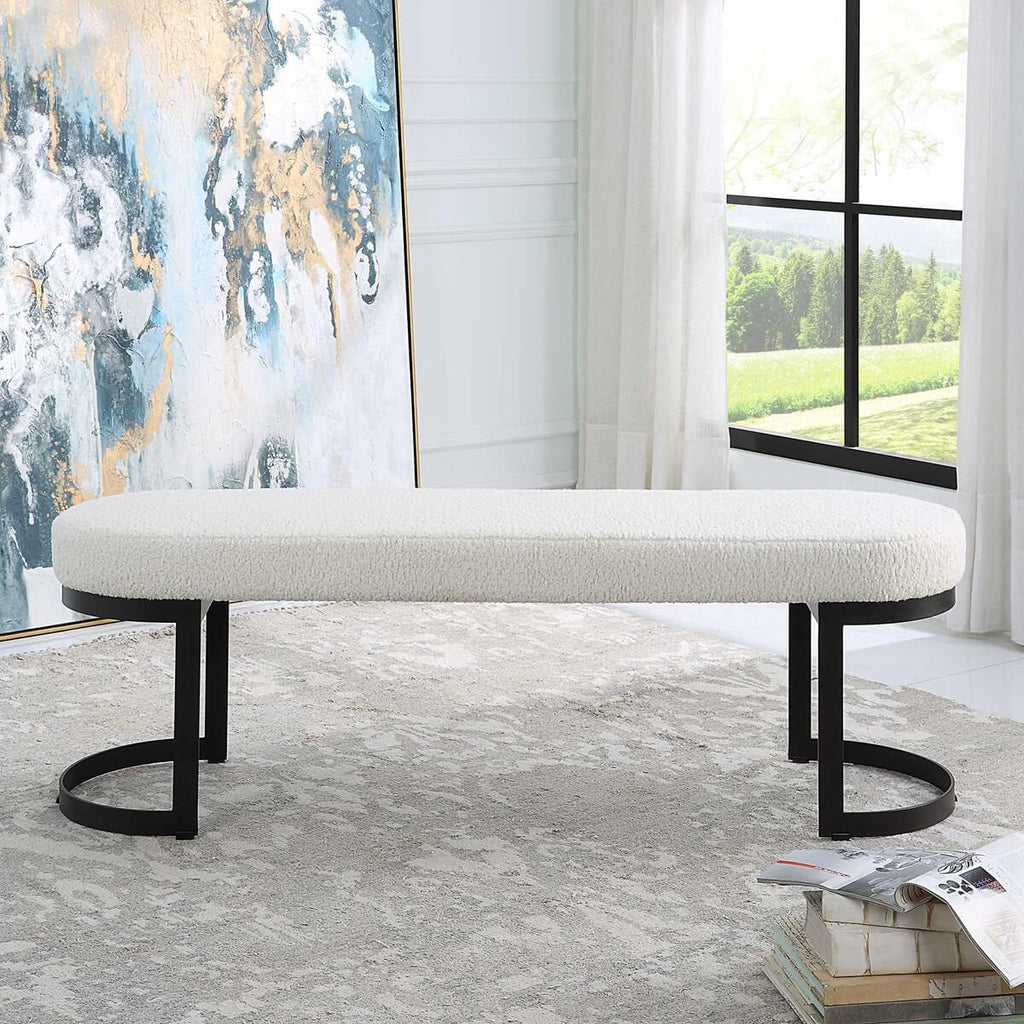 UTTERMOST INFINITY BENCH BLACK 23817
