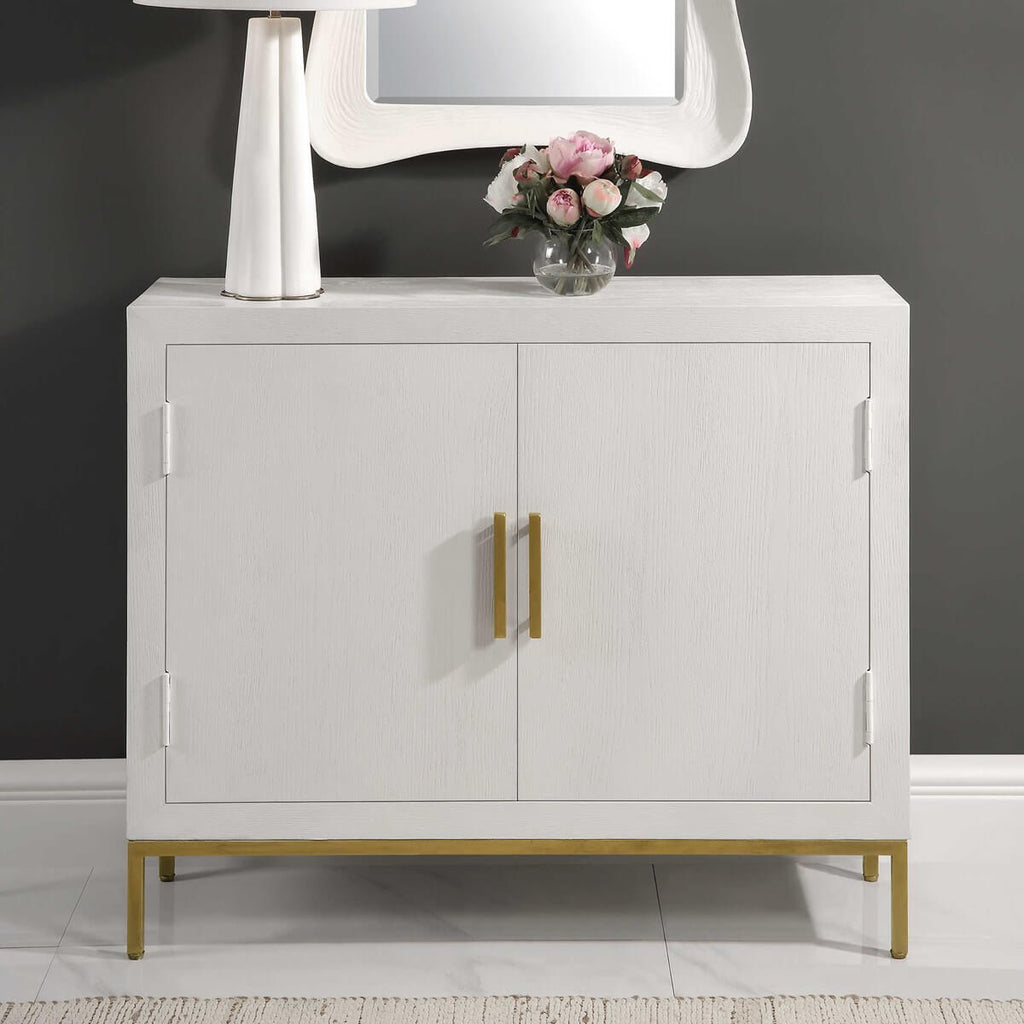 UTTERMOST  FRONT RANGE 2 DOOR CABINET WHITE 24013