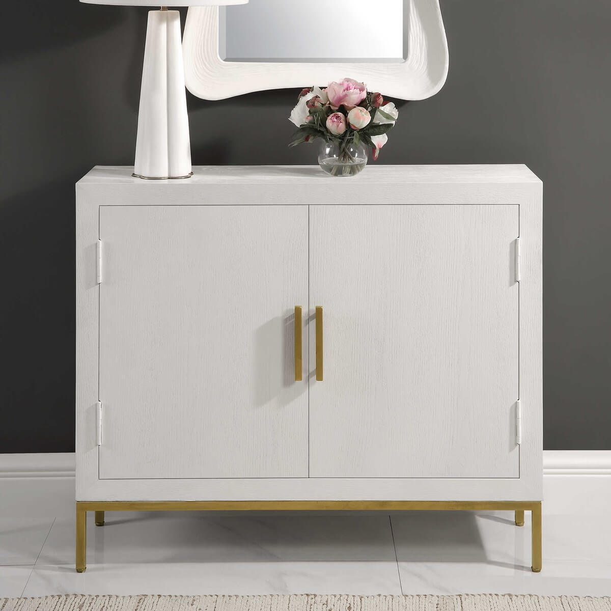 UTTERMOST  FRONT RANGE 2 DOOR CABINET WHITE 24013