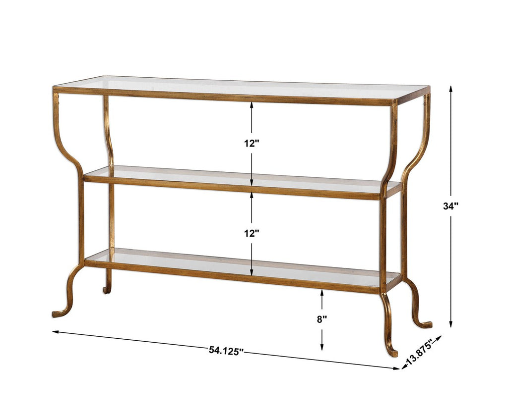 Uttermost Deline Gold Console Table 24668