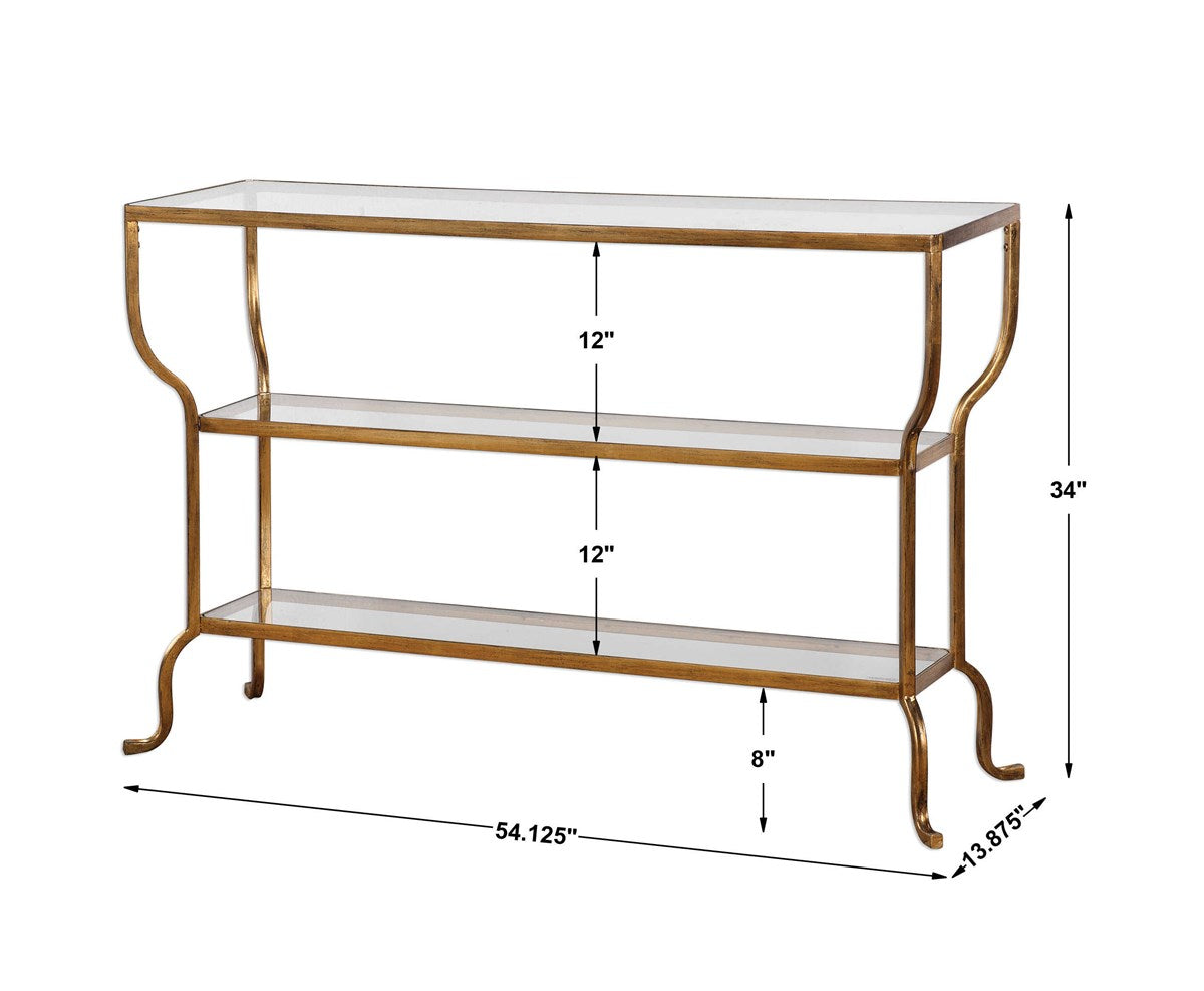 Uttermost Deline Gold Console Table 24668