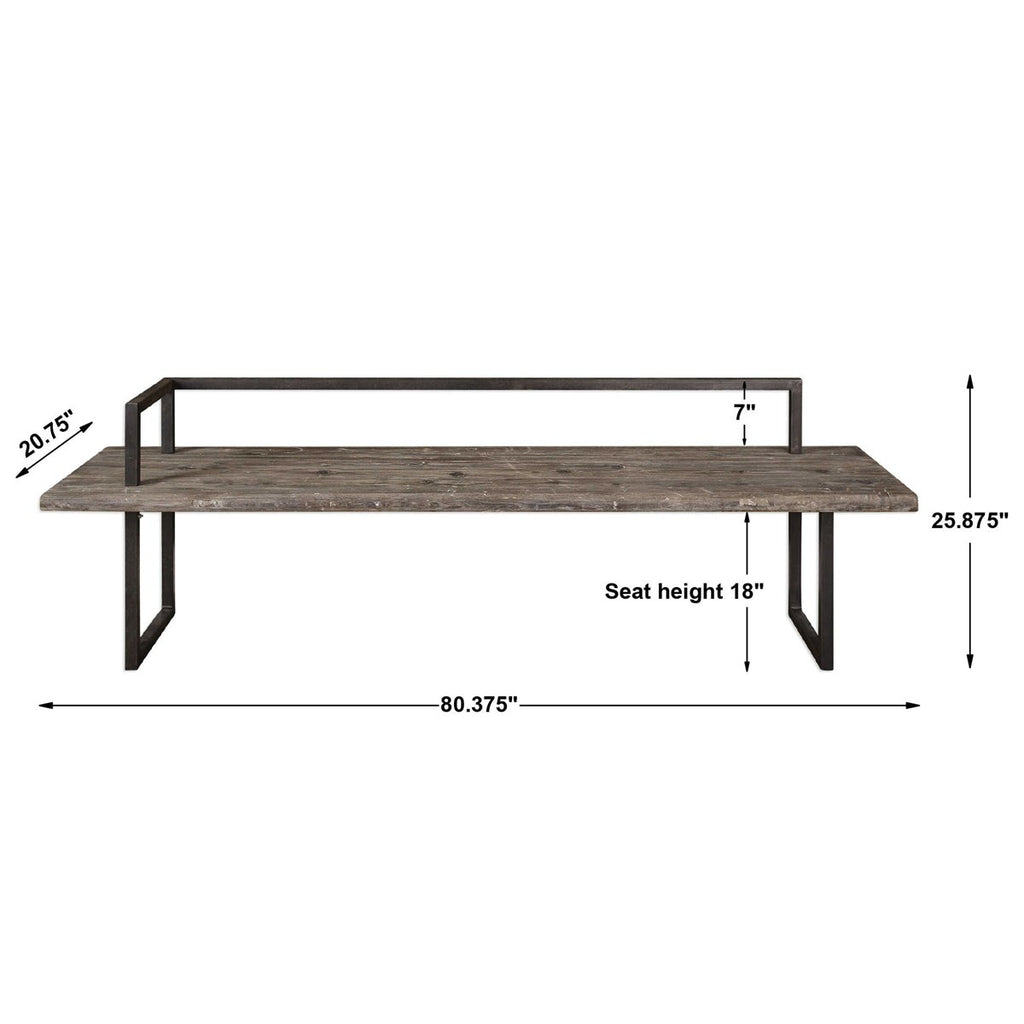 Uttermost Herbert Reclaimed Wood Bench 24701