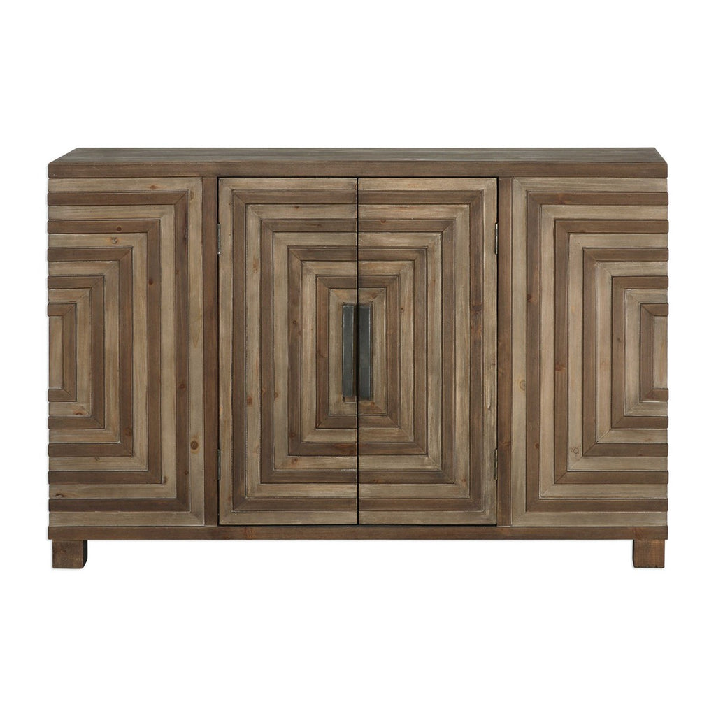 Uttermost Layton Geometric Console Cabinet 24773