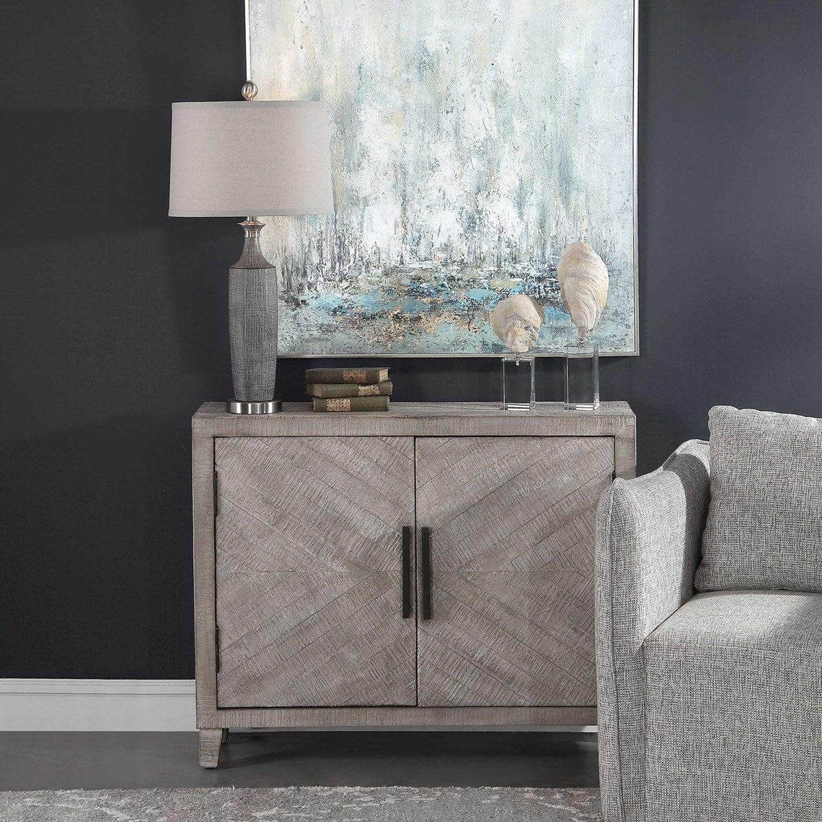 Uttermost Adalind White Washed Accent Cabinet 24873
