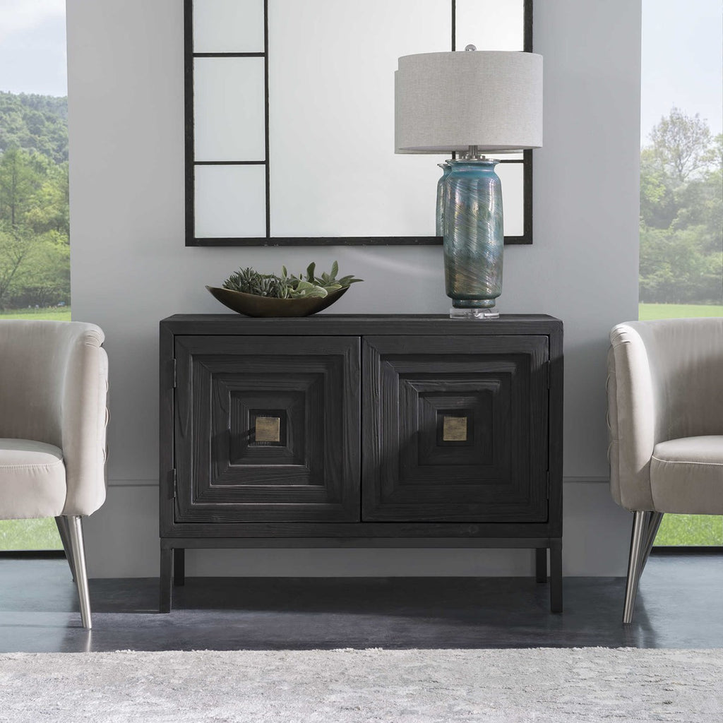 Uttermost Aiken Dark Walnut 2 Door Cabinet 24916