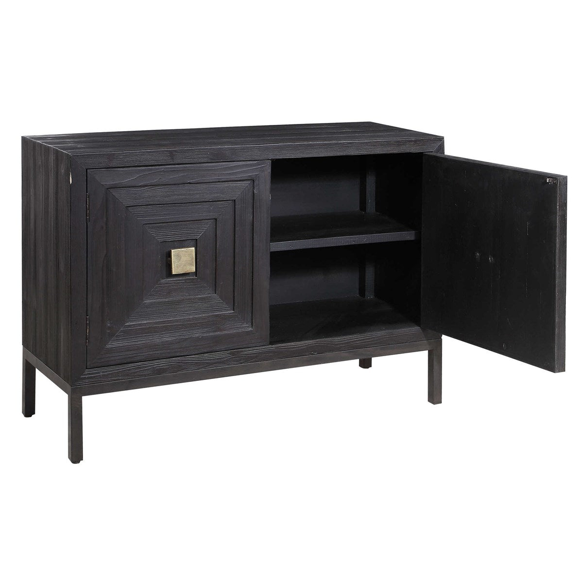 Uttermost Aiken Dark Walnut 2 Door Cabinet 24916