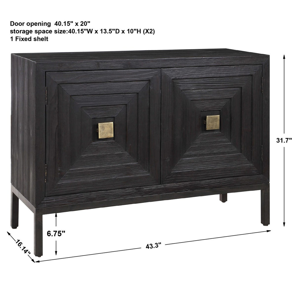 Uttermost Aiken Dark Walnut 2 Door Cabinet 24916