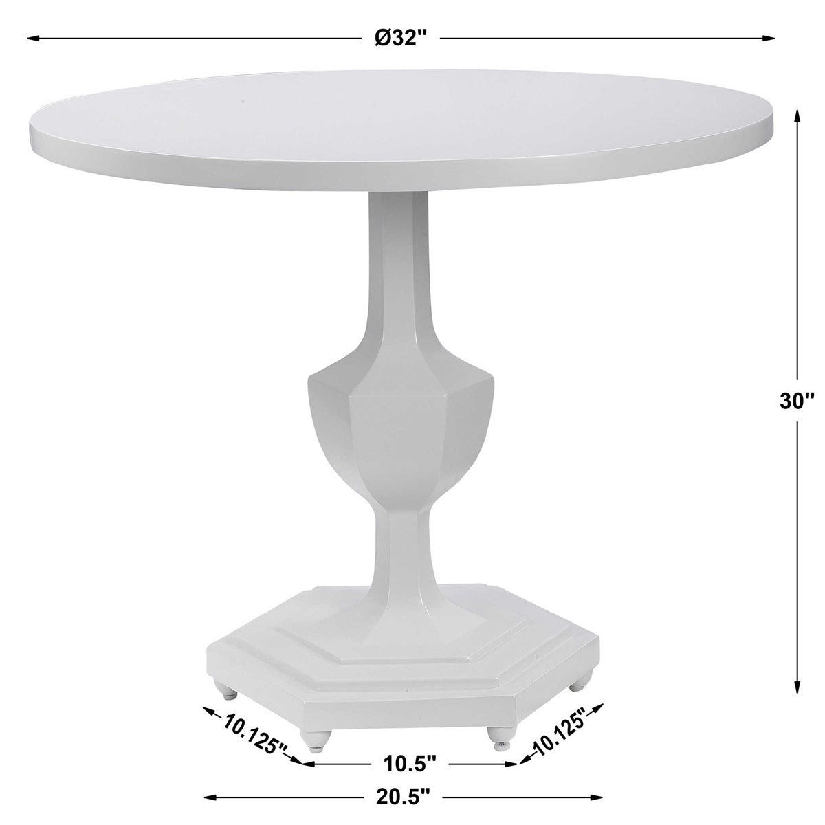 Uttermost Kabarda White Foyer Table 24945