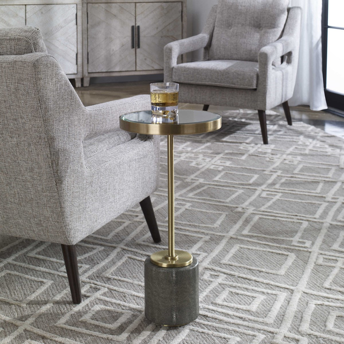 Uttermost Laurier Mirrored Accent Table 24998