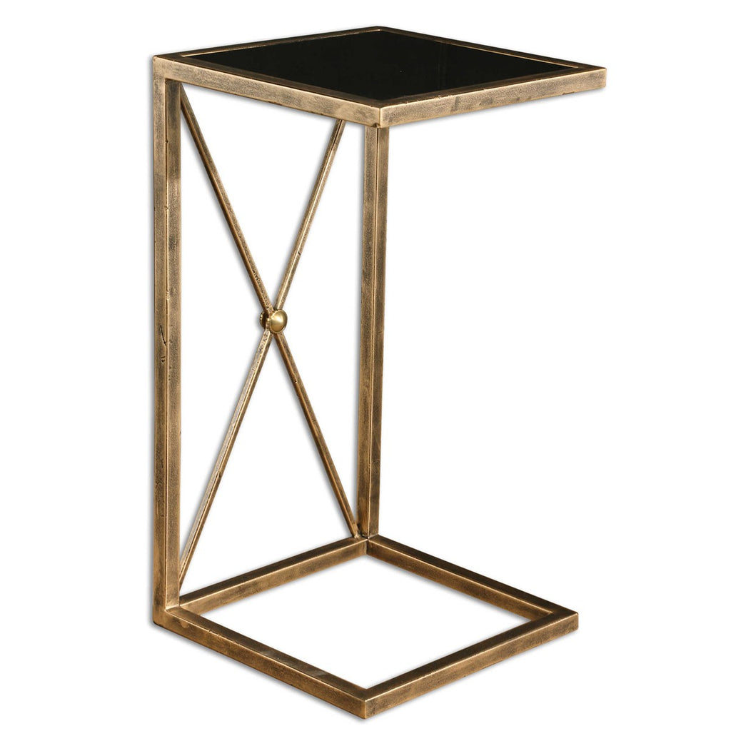 Uttermost Zafina Gold Accent Table 25014