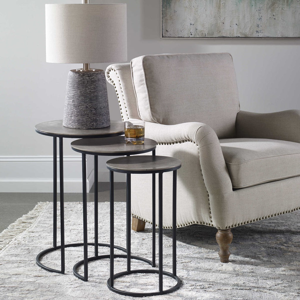 Uttermost Erik Metal Nesting Tables S/3 25057