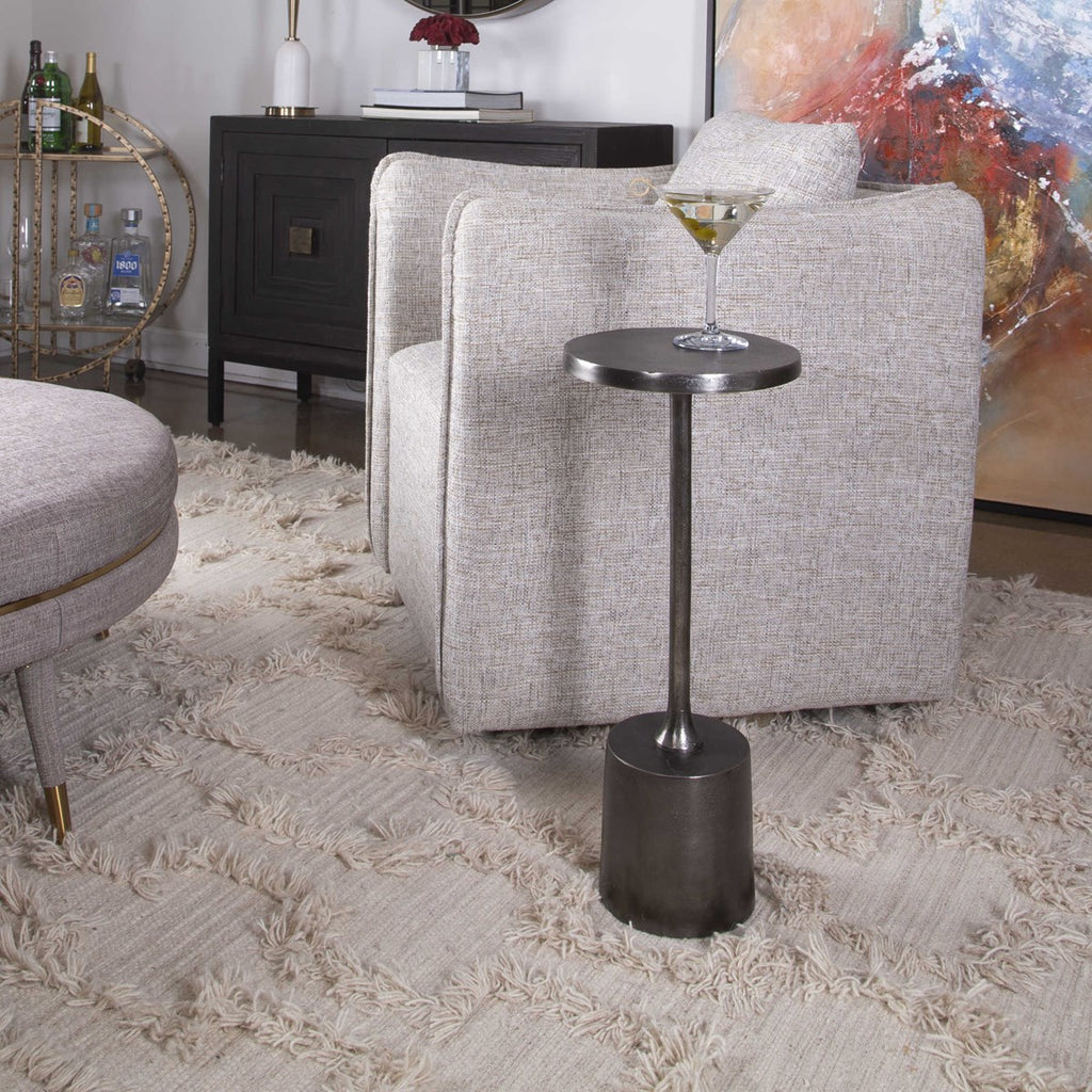 Uttermost Sanaga Drink Table Nickel 25062
