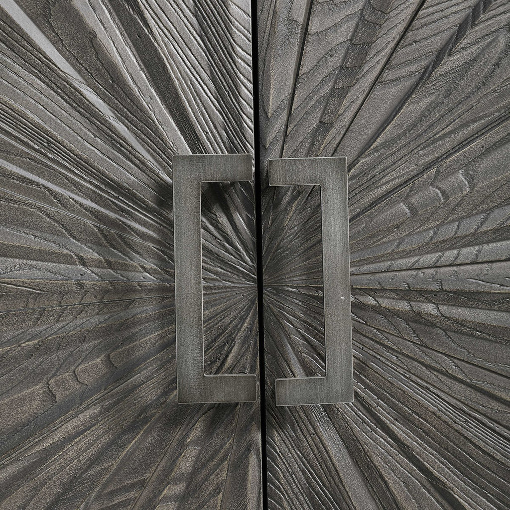 Uttermost Shield Gray Oak 2 Door Cabinet 25085