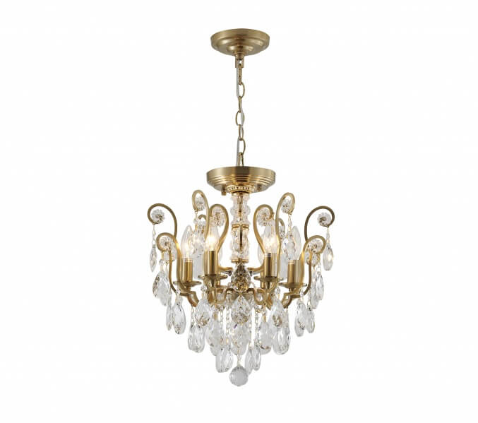 BETHEL ANTIQUE BRASS FRAME CHANDELIER BET61X