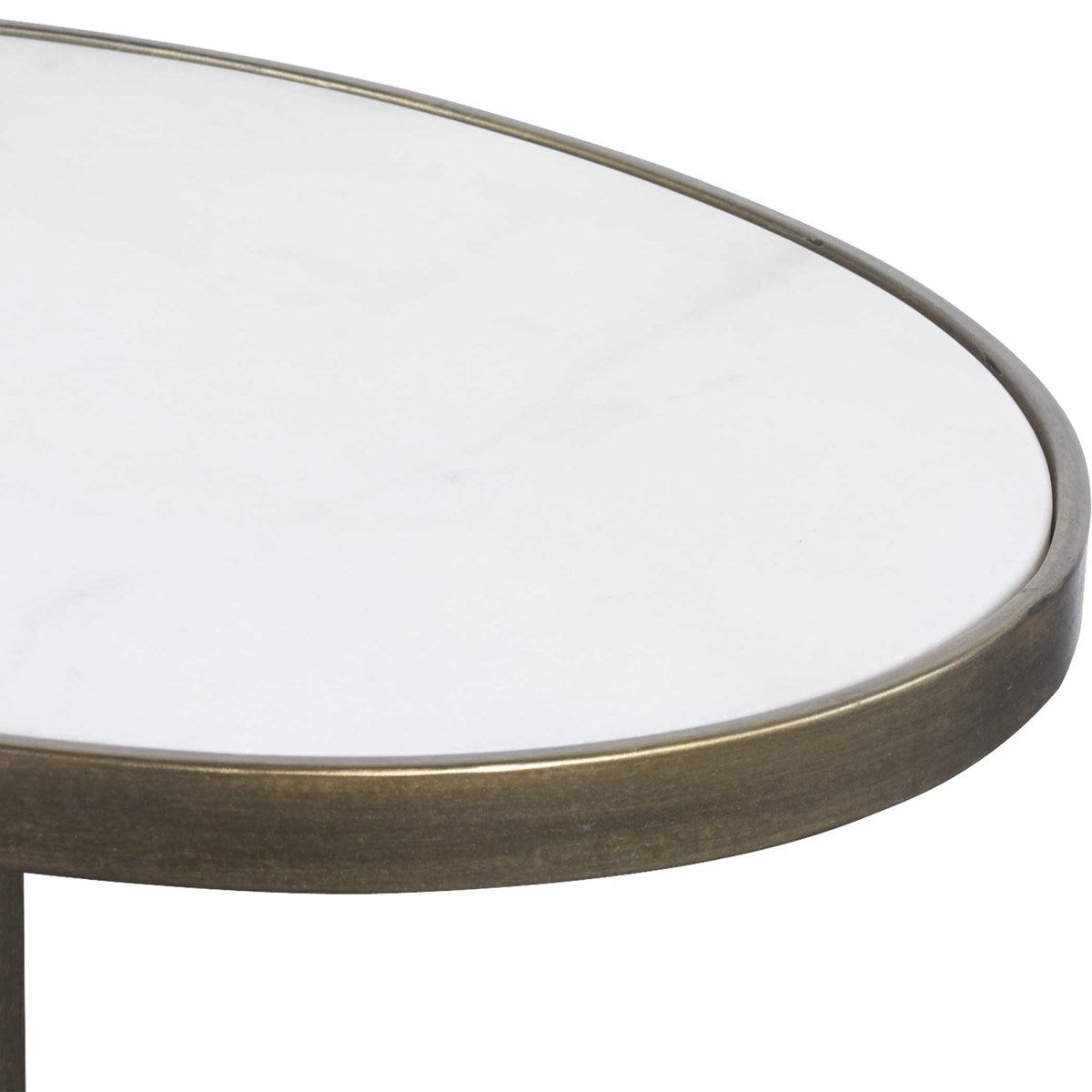 Uttermost Jessenia White Marble Accent Table 25135