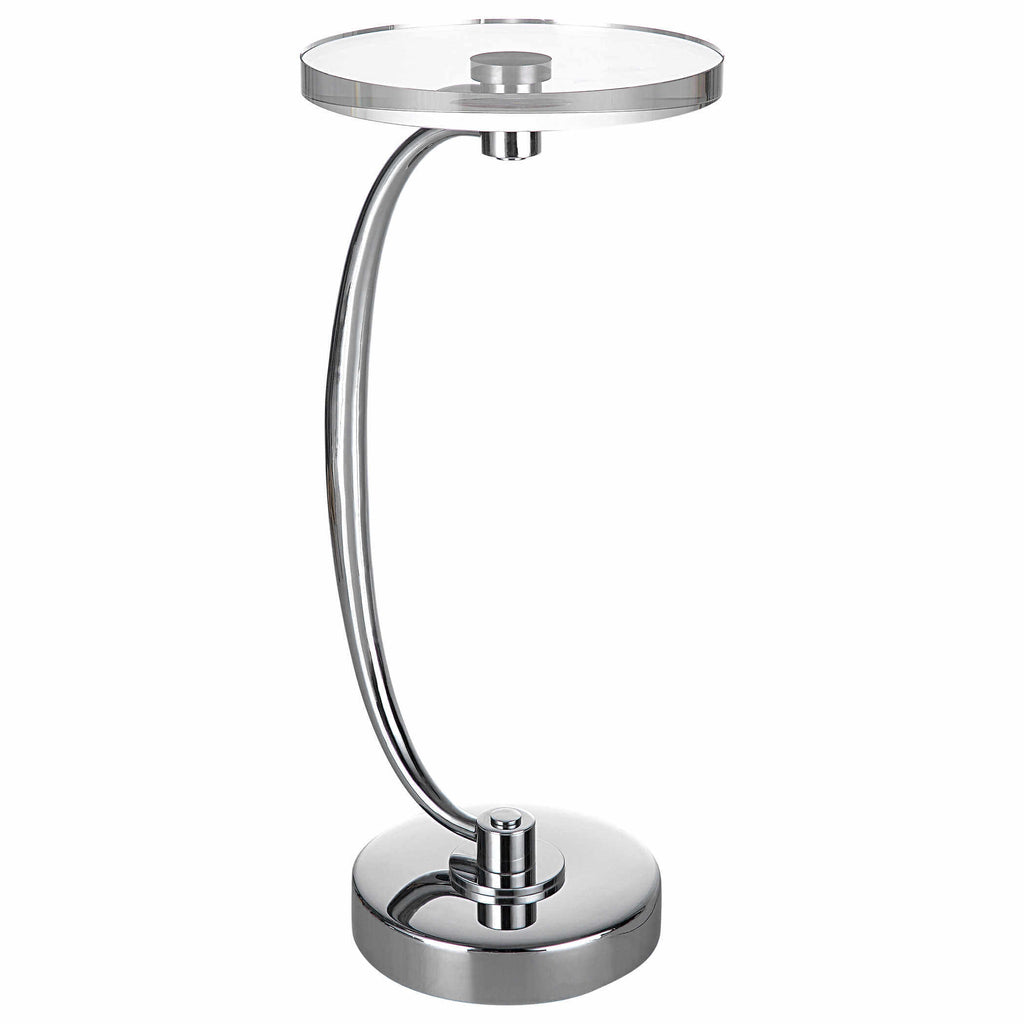 UTTERMOST WAVENEY DRINK TABLE NICKEL 25144