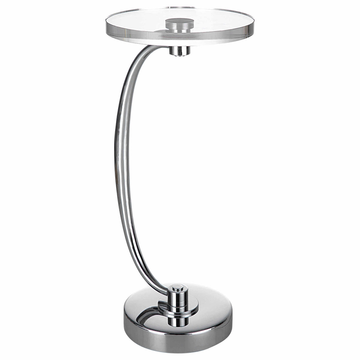 UTTERMOST WAVENEY DRINK TABLE NICKEL 25144
