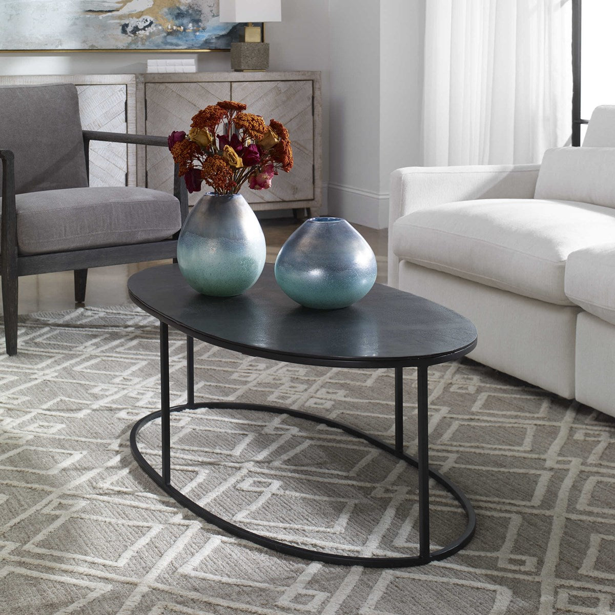 UTTERMOST COREENE OVAL COFFEE TABLE 25152