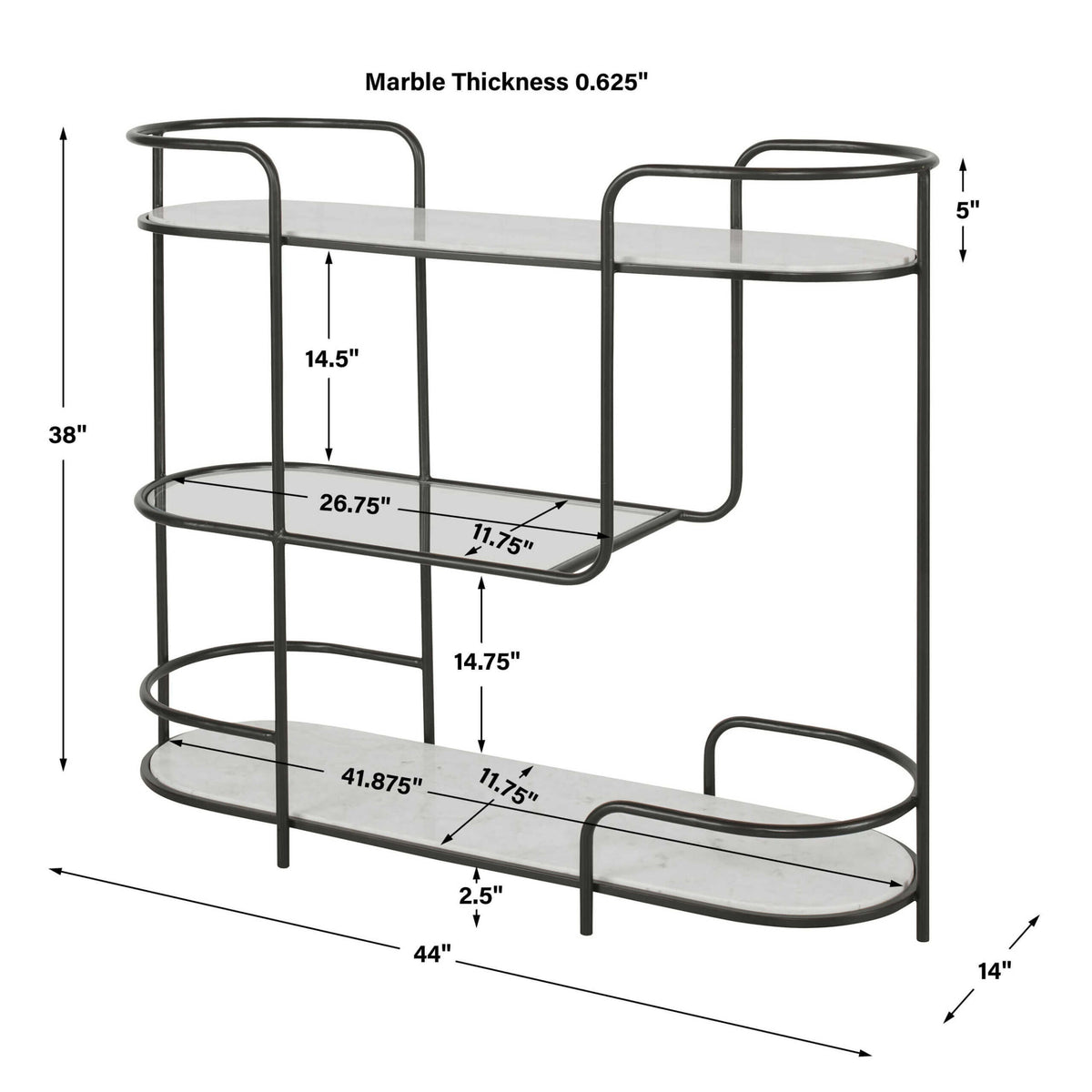 UTTERMOST TROLLEY BAR CONSOLE 25174