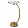 UTTERMOST WAVENEY DRINK TABLE  BRASS 25227